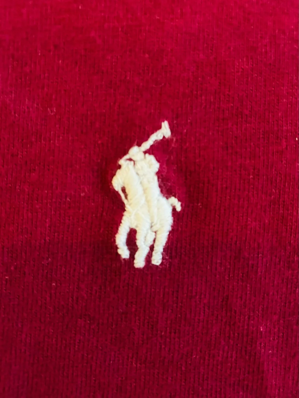 Polo by Ralph Lauren Men's Burgundy Crew Neck Tee with Pony Logo